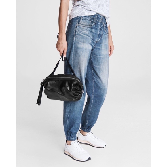 Rag & Bone Black Leather Top Handle Convertible Crossbody Bag NWT - Picture 3 of 10